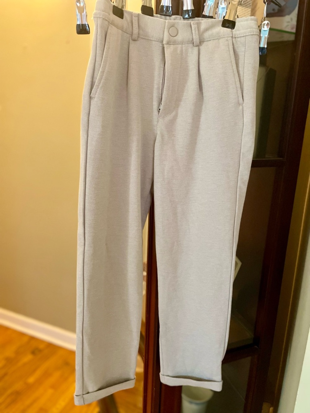 Zara Light Gray Kids Straight Trousers